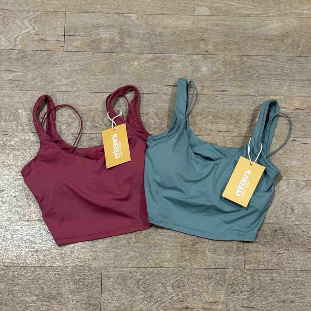 Crissova Scoop Neck Nursing Bralette - Berry & Slate (2-Pack)